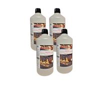 Bioéthanol 1L X4- Combustible Écologique Premium pour Cheminée Poêles en Acier InoxydableI - Liquide- Flamme Propre, sans Odeur ni Fumée - Ressources Végétales - Haute Performance (1Lx4)