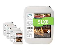 Bioéthanol 5LX8 - Combustible Écologique Premium pour Cheminée Poêles en Acier InoxydableI - Flamme Propre, Sans Odeur ni Fumée - Ressources Végétales - Haute Performance (5LX8)