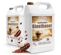 Bioéthanol 96,6 % 10 l | Parfum de café bio 96,6 % 2 x 5 l | Bioéthanol pour cheminée, cheminée de table, cheminée au bioéthanol | Parfum café au bioéthanol | Combustion propre, sans fumée, flamme