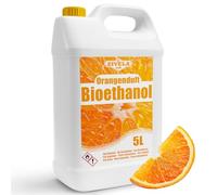 Bioéthanol 96,6 % 5 l | Alcool bio parfum orange | Pour cheminée, cheminée de table, cheminée au bioéthanol | Flamme vive et stable