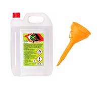 Bioéthanol 99,9% Bio Sprint 1 x 5 l - pour Cheminée de Table, Cheminée & déco de Jardin - sans Fumée ni suie 100% d'origine végétale,Ultra-inodore + + Entonnoir Offert