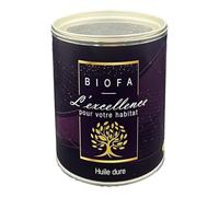 Biofa - Huile dure 1L - Protection des bois en intérieur (meubles, sols, boiseries, ...) - Résiste très bien dans le temps