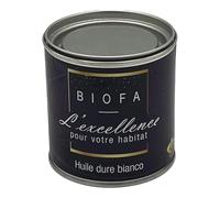 Biofa - Huile Dure Bianco écologique 0.375L - Protection des bois en intérieur (meubles, sols, boiseries, ...) - Effet légèrement blanchi