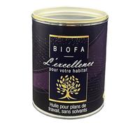 Biofa - Huile pour plan de travail écologique 1L - Protection et entretien pour bois en intérieur - Protège des éclaboussures et des taches.