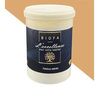 Biofa - Peinture écologique intérieur Murs & plafonds, finition Satinée - Sans solvants, faible en COV, sans odeurs - Très résistante - Multisupport - Application facile (Terre de Picardie, 1 Litre)