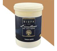 Biofa - Peinture écologique pour intérieur Murs & plafonds, finition Satinée - Sans solvants, faible en COV, sans odeurs - Très résistante - Multisupport - Application facile (Eté Indien, 1 Litre)