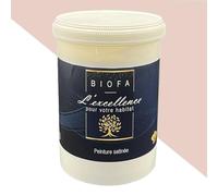 Biofa - Peinture écologique pour intérieur Murs & plafonds, finition Satinée - Sans solvants, faible en COV, sans odeurs - Très résistante - Multisupport - Application facile (Champagne Rosé, 1 Litre)