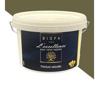 Biofa - Peinture murale Veloutée écologique - Murs intéreiurs & plafonds - Faible teneur en COV - Très bonne résistance dans le temps (Olive,1 Litre)