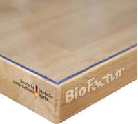 BioFactur Film de table transparent sur mesure - Nappe transparente de 2 mm - Protection de table transparente de 2 mm - Lavable - Bord droit - Sous-main de bureau (transparent, 90 x 270 cm)