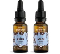 BIOFLORAL - 02 Aspen, Tremble BIO DEMETER - Compte-gouttes 20 ML - Sérénité - Fleur de Bach Authentique (Lot de 2)