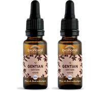 BIOFLORAL - 12 Gentian, Gentiane BIO DEMETER -Volonté - Fleur de Bach Authentique - Compte-gouttes 20 ML (Lot de 2)
