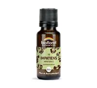 BIOFLORAL - 18 Impatiens, Impatience BIO - Communication - Fleur de Bach Authentique - 470 Granules - Sans Alcool