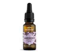 Biofloral Fleur de Bach Agrimony Aigremoine Bio 20 ml | Aide à faire face aux difficultés avec légèreté et joie de vivre. Certifiée Demeter et Bio. Sans alcool.