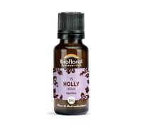Biofloral Fleur de Bach Holly Houx 470 Granules | Aide à adoucir les sentiments de jalousie et d'animosité, favorise l'ouverture d'esprit. Sans alcool.