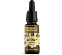 Biofloral Fleur de Bach Mustard Moutarde Bio 20 ml | Aide à dissoudre la mélancolie et à retrouver la joie de vivre. Certifiée Demeter et Bio. Sans alcool.