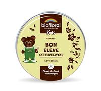 Biofloral Kids – Gommes Bon Élève Bio – Concentration, Fleurs de Bach – Sans alcool – 45 g