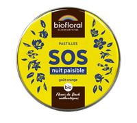 BIOFLORAL - SOS Secours Nuit Paisible BIO - 165 Pastilles - Stop les Pensées répétitives - Fleurs de Bach Authentiques - Sans Alcool