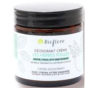 Bioflore Déodorant Crème Herbes Folles Sans Bicarbonate Menthe Citron Petit Grain Bigarade 50g