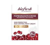 Biofresh cosmetics Via Natural crème de nuit régénérante à l'huile de grenade et de rose,resvératrol,anti-âge,night cream 50 ml