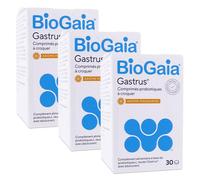 BioGaia Gastrus Arôme Mandarine 30 comprimés - Lot de 3