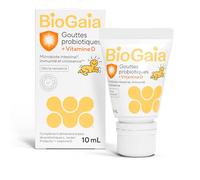 BioGaia Gouttes Probiotiques + Vitamine D pour Bébés & Nourrissons | 10 mL | Complément alimentaire | Equilibre du microbiote intestinal et soutien du système immunitaire