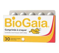 BioGaia Comprimés Probiotiques pour les Enfants dès 3 ans | Équilibre de la Flore Intestinale | Complément Alimentaire | Contient le L. reuteri Protectis | Arôme Fraise - 30 Comprimés à Croquer
