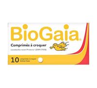 BioGaia Probiotiques Lactobacillus Reuteri Protectis Arôme Fraise 10 comprimés