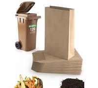 BioGlück® Sacs à Biodéchets 120 Litres - 25 pièces, adaptés aux poubelles bio, extra résistants à l'humidité et à la déchirure