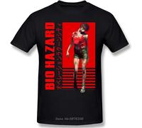 Biohazard T-Shirt Men Basic Tshirt Funny Design Residented Evil Zombie Game Streetwear Print Black XL
