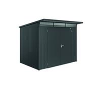 BIOHORT-Abri de jardin AvantGarde double porte acier taille A5 gris foncé 260x220x218 cm