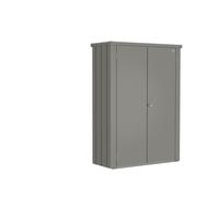 BIOHORT-Armoire pour terrasse Romeo coloris gris en acier galvanisé - 132 x 57 x 181 cm