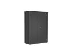BIOHORT-Armoire pour terrasse Romeo coloris gris en acier galvanisé - 132 x 57 x 81 cm