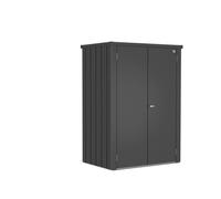 BIOHORT-Armoire pour terrasse Romeo coloris gris en acier galvanisé - 132 x 87 x 181 cm