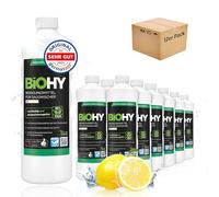 BiOHY Détergent pour des aspirateurs humide (12 x 1l Bouteille) | 1:200 concentré pour des aspirateurs eau | idéal pour carrelage, PVC, parquet et tapis | écologique (Saugwischer)