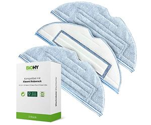 BiOHY Ensemble de lingette | Roborock S7+, Maxv Ultra, Pro Ultra | (Lot de 3) | Accessoires de robot d’essuyage en remplacement | adaptés à l'’origine Chiffons de nettoyage (Wischtücher)