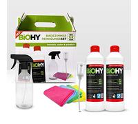 BiOHY Kit de nettoyage de salle de bain | Concentré bio pour l'ensemble du domaine sanitaire | décompose le calcaire et la pierre d'urine