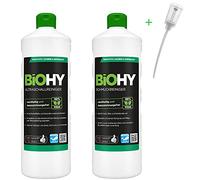BiOHY Kit de nettoyage | Nettoyeur à ultrasons 1 Litre | Nettoyeur de bijoux 1 Litre | avec Distributeur | (Reinigungs-Set)