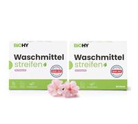 BiOHY Lessive feuilles avec parfum de printemps (2 x 60 pièces) | Lessive universelle durable sans plastique | Papier de lavage 100 % biodégradable | Bandes de lessive solubles dans l'eau