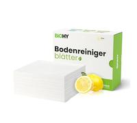 BiOHY Lot de 60 feuilles de nettoyant pour sols concentré, soluble dans l'eau et convient pour le bois, le stratifié, le carrelage, le PVC, pour le nettoyage mécanique et manuel des sols