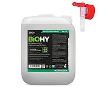 BiOHY Nettoyant de sol pour robot aspirateur laveur (10 l) avec robinet | Produit, détergent et solution de lavage pour stations. Dosage 1:200, faible mousse, séchage rapide. Carrelage, parquet, PVC.