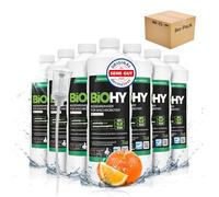 BiOHY Nettoyant pour sols pour robots de nettoyage avec parfum d'orange (9 x 1l Bouteille) + Distributeur | Concentré de nettoyant pour tous les robots de nettoyage | Sans mousse (Wischroboter Orange)