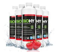 BiOHY Nettoyant et Détergent pour sanitaire (6 x 1l Bouteille) | Détartrant concentré pour le domaine sanitaire | Laisse une agréable odeur fraîche | Extra fort (Sanitärreiniger)