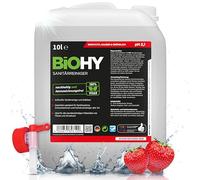 BiOHY Nettoyant et Détergent pour sanitaire (Bidon de 10l) + Robinet | Détartrant concentré pour le domaine sanitaire | Laisse une agréable odeur fraîche | Extra fort (Sanitärreiniger)