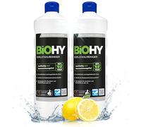 BiOHY Nettoyant pour acier inoxydable (2 x 1l Bouteille) | Entretien de l'acier inoxydable pour un nouvel éclat sans traces | Protection digitales, les taches (Edelstahlreiniger)