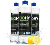 BiOHY Nettoyant pour acier inoxydable (3 x 1l Bouteille) | Entretien de l'acier inoxydable pour un nouvel éclat sans traces | Protection digitales, les taches (Edelstahlreiniger)