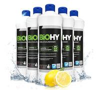 BiOHY Nettoyant pour acier inoxydable (6 x 1l Bouteille) | Entretien de l'acier inoxydable pour un nouvel éclat sans traces | Protection digitales, les taches (Edelstahlreiniger)