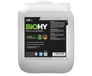 BiOHY Nettoyant pour acier inoxydable (Bidon de 10l) | Entretien de l'acier inoxydable pour un nouvel éclat sans traces | Protection digitales, les taches (Edelstahlreiniger)