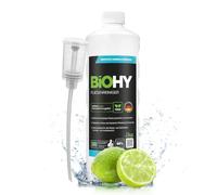 BiOHY Nettoyant pour carrelage (Bouteille de 1l) + Distributeur | spécialement pour les sols en pierre et en carrelage | laisse une couche brillante repoussant la saleté (Fliesenreiniger)