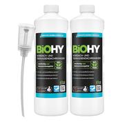 BiOHY Nettoyant pour toit-terrasse et auvent (2 x 1l Bouteille) + Distributeur | Concentré bio pour toits en verre, toits en plastique, vérandas (Vordach und Terrassendachreiniger)