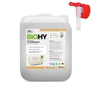 BiOHY Nettoyant premium pour tissus d'ameublement (Bidon de 10l) + Robinet | Bio concentré pour meubles rembourrés, canapés, tapis & textiles | détachant désodorisant (Premium Polster)
